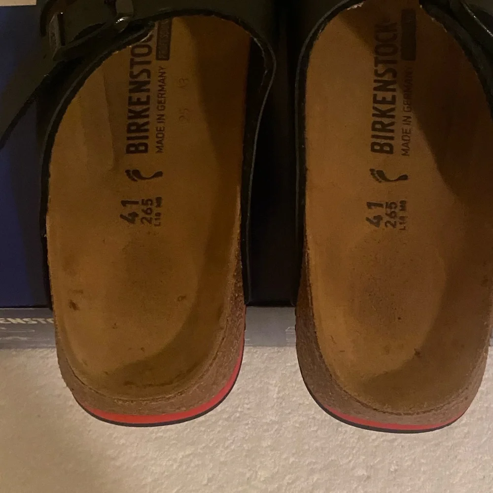 Birkenstock Unisex‎ Arizona Super Grip Birko-Flor Sandals Size M8.5/W10.5 Black - Picture 5 of 6